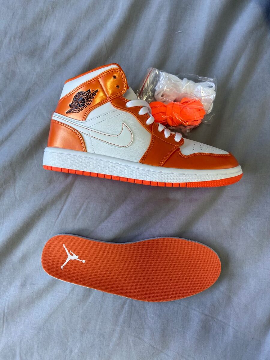 Nike Air Jordan 1 Mid Metallic Orange 6